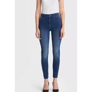 MOTHER Dark Blue Ankle & Cropped Jeans